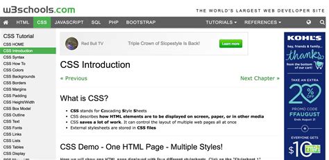 w3schools css